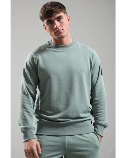 Marshall Artist Siren Crew Neck Sweater in Sage Green