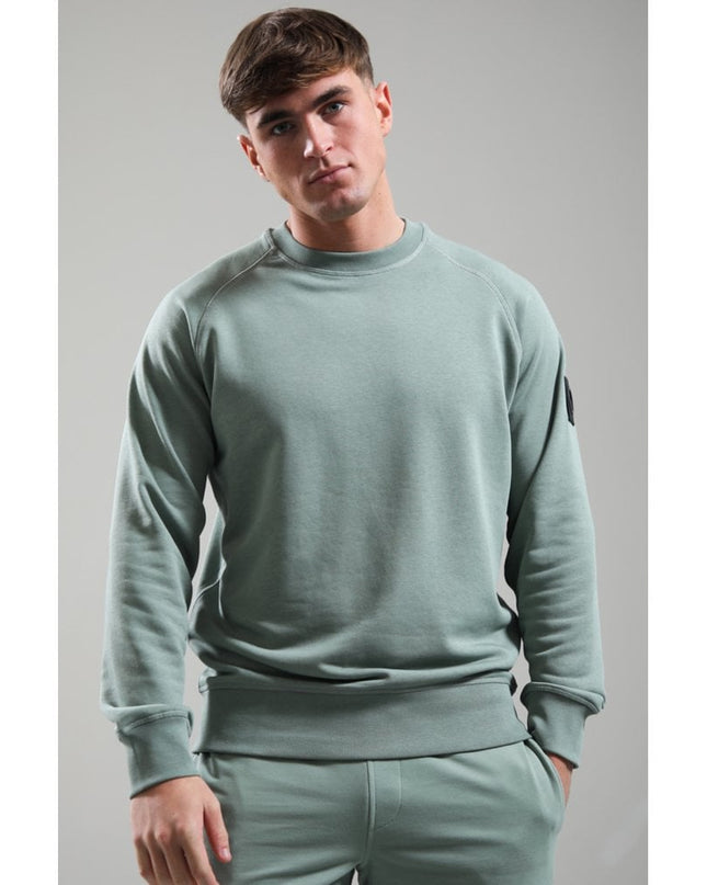 Marshall Artist Siren Crew Neck Sweater in Sage Green