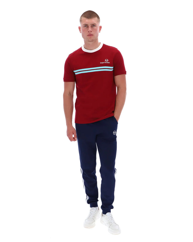 Sergio Tacchini Supermac Tee Rhubarb/Gardenia/Aruba Blue