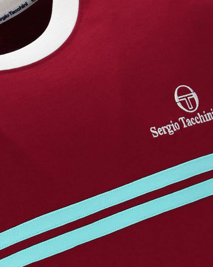 Sergio Tacchini Supermac Tee Rhubarb/Gardenia/Aruba Blue