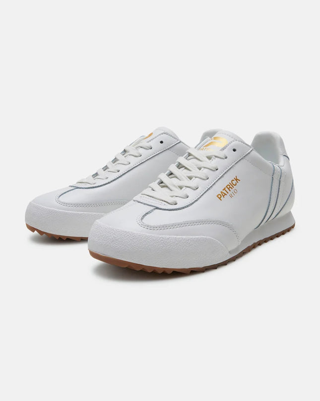 Patrick Rio Runner Trainer in White Leather