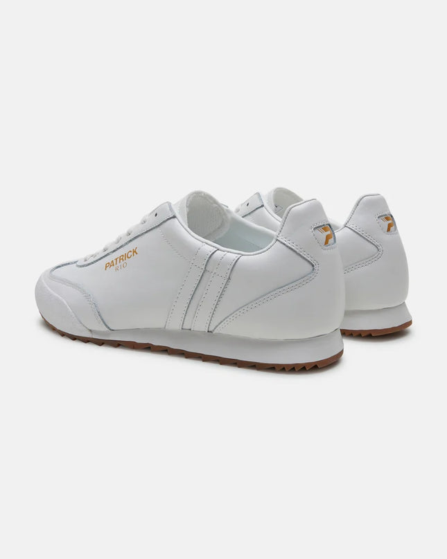 Patrick Rio Runner Trainer in White Leather