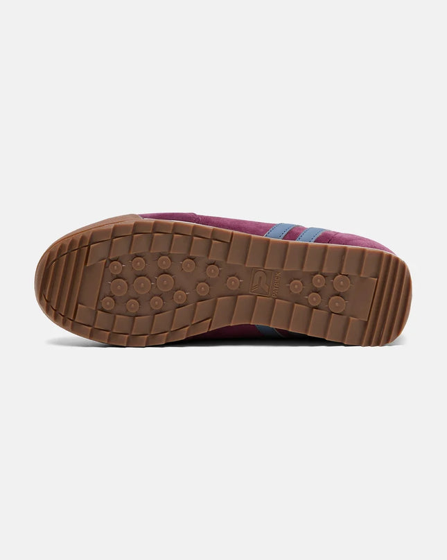 Patrick Dijon Runner Trainer in Burgundy/Blue
