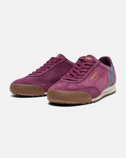Patrick Dijon Runner Trainer in Burgundy/Blue