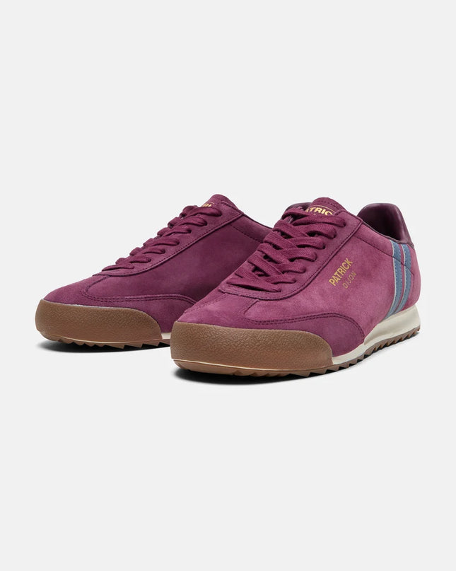 Patrick Dijon Runner Trainer in Burgundy/Blue