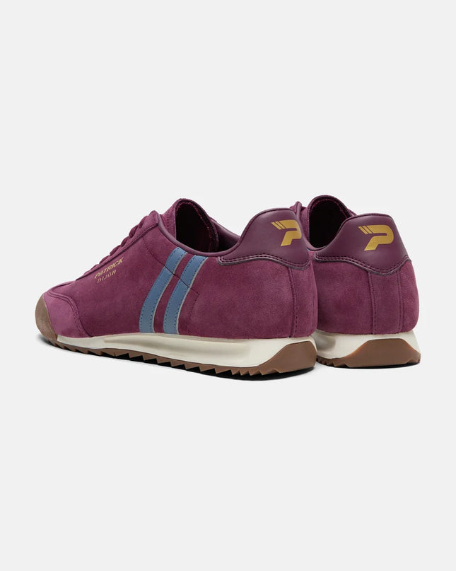 Patrick Dijon Runner Trainer in Burgundy/Blue