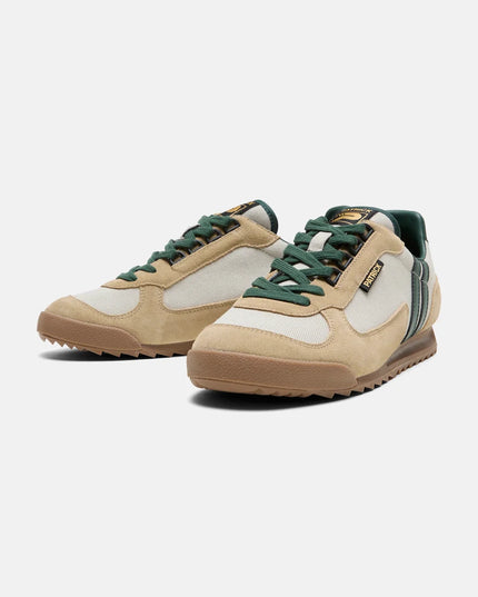 Patrick Forza Runner Trainer in Stone/Dark Green