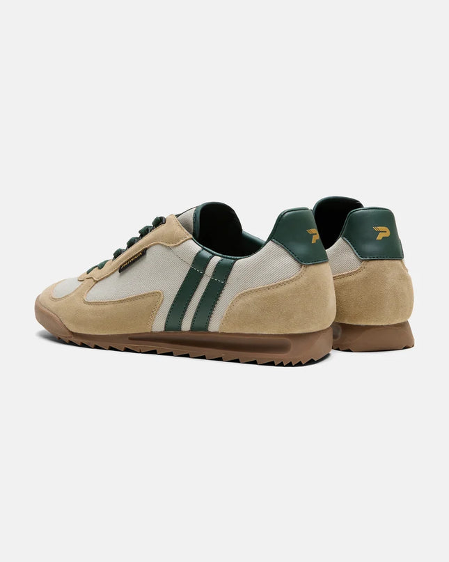 Patrick Forza Runner Trainer in Stone/Dark Green