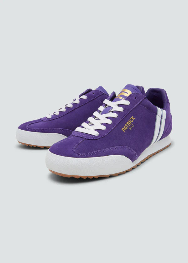 Patrick Rio Suede Trainers Purple / White - Raw Menswear