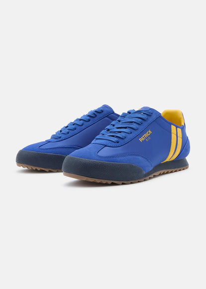 Patrick Rio Suede Trainers Blue/Yellow