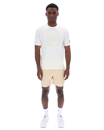 FILA Pepe Flocked Logo Tee Ecru