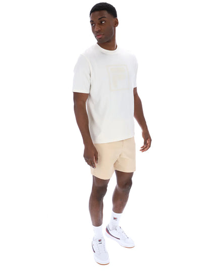 FILA Pepe Flocked Logo Tee Ecru