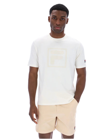FILA Pepe Flocked Logo Tee Ecru