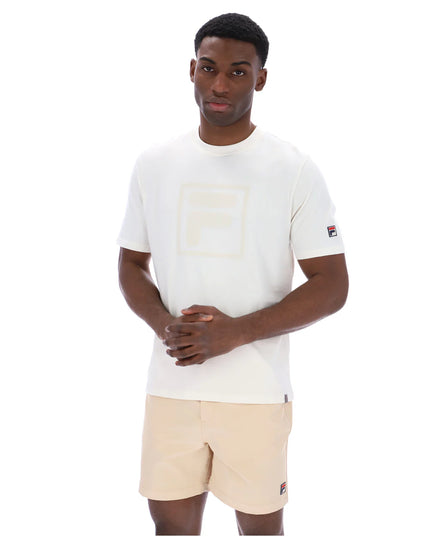 FILA Pepe Flocked Logo Tee Ecru