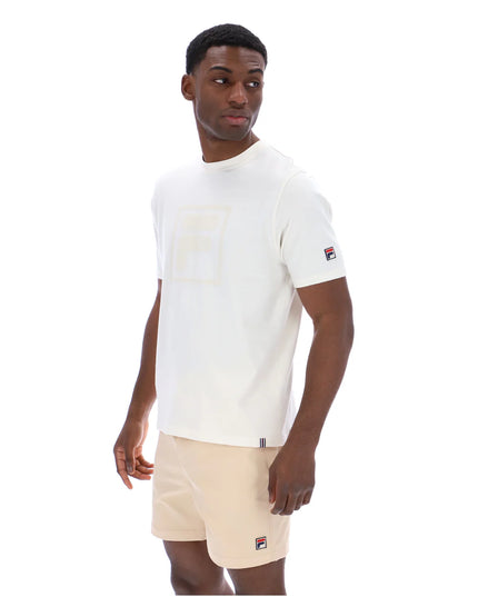 FILA Pepe Flocked Logo Tee Ecru