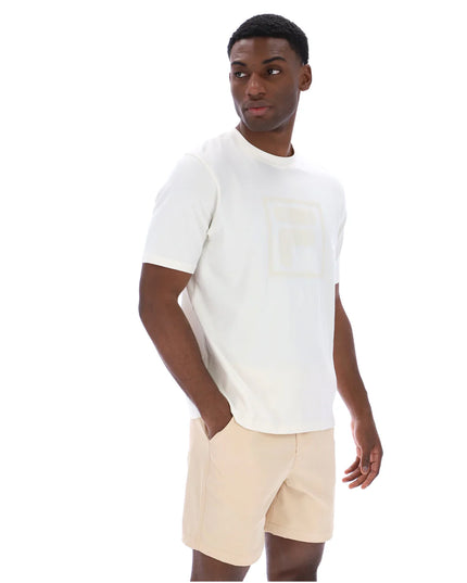 FILA Pepe Flocked Logo Tee Ecru