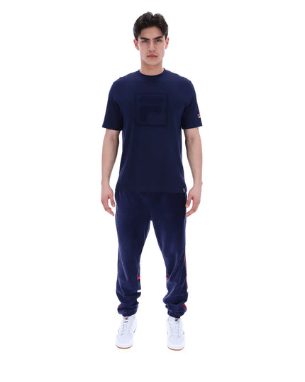 FILA Pepe Flocked Logo Tee Navy