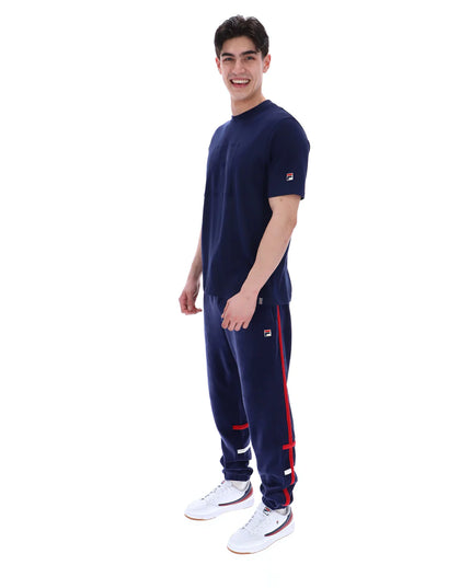 FILA Pepe Flocked Logo Tee Navy