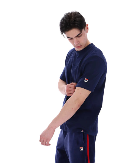 FILA Pepe Flocked Logo Tee Navy
