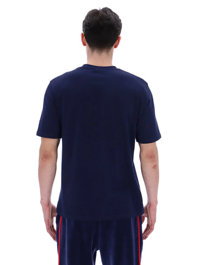 FILA Pepe Flocked Logo Tee Navy