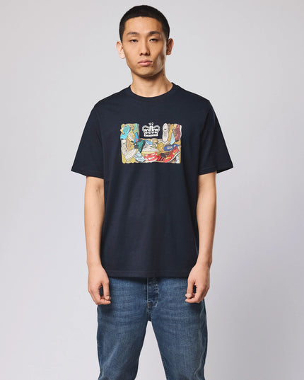 Weekend Offender D'Arblay Graphic T-Shirt Navy