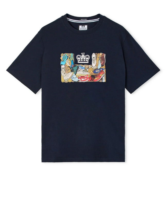 Weekend Offender D'Arblay Graphic T-Shirt Navy