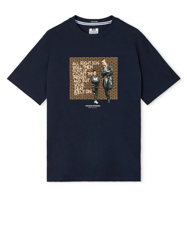 Weekend Offender Pater Graphic Tee in Navy - 138