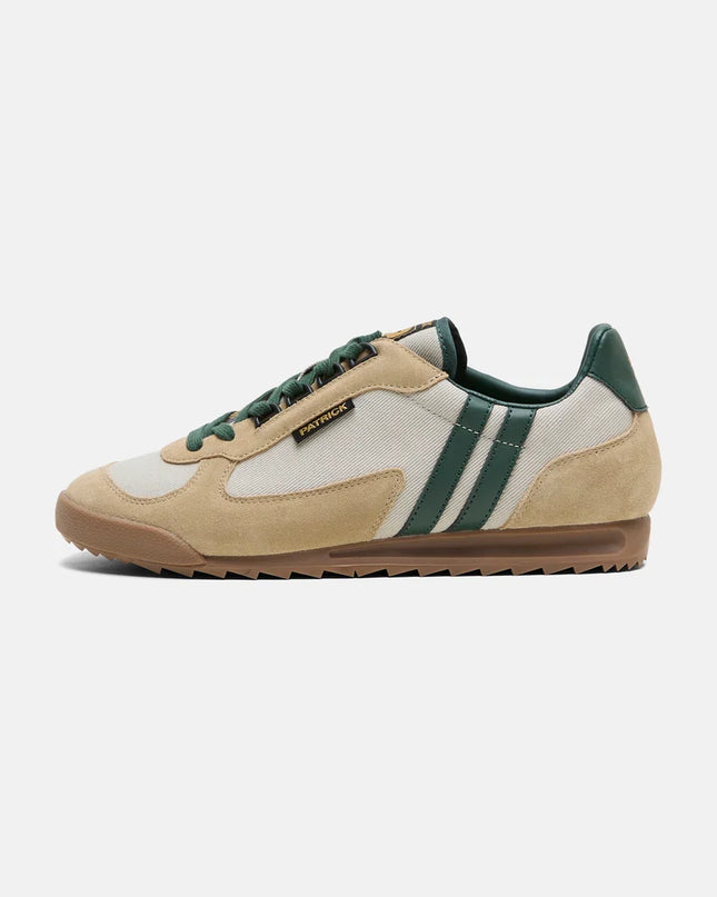Patrick Forza Runner Trainer in Stone/Dark Green