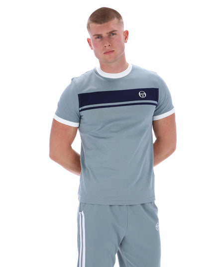 Sergio Tacchini Masters Crew Neck Tee Lead Navy/White