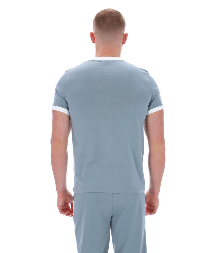 Sergio Tacchini Masters Crew Neck Tee Lead Navy/White