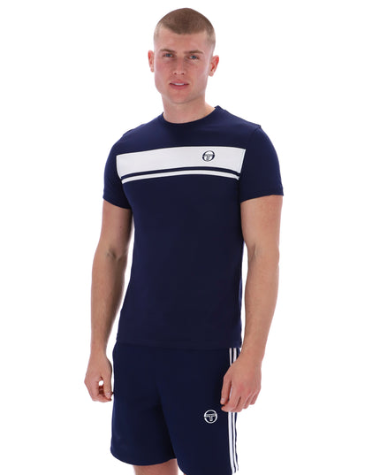 Sergio Tacchini Masters Crew Neck Tee Navy/White