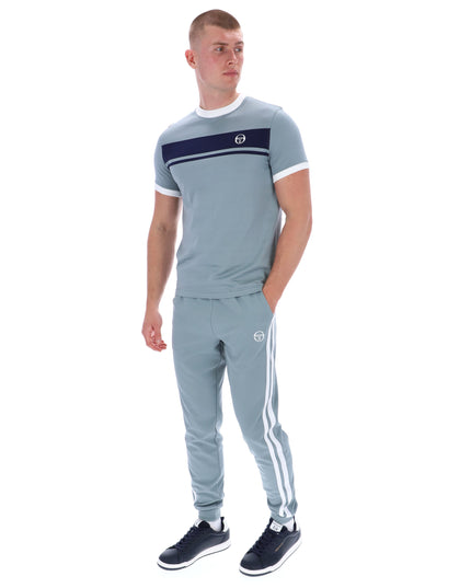 Sergio Tacchini Masters Crew Neck Tee Lead Navy/White