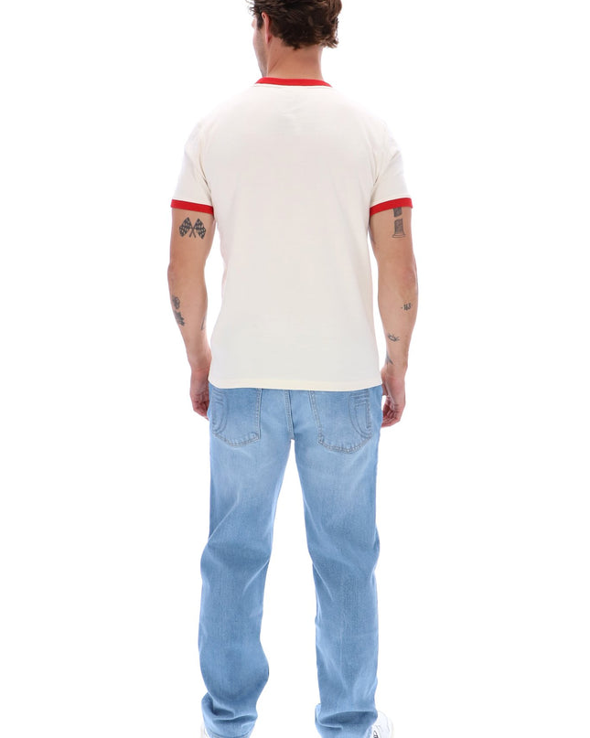 Sergio Tacchini Masters Tee Gardenia/Dark Olive/Adrenaline Rush