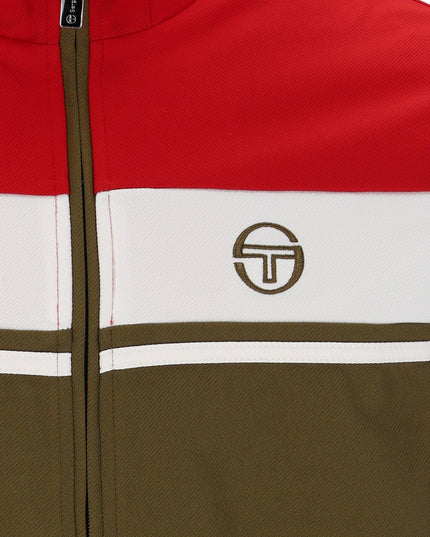 Sergio Tacchini Damarindo Track Top in Adrenaline Rush/Gardenia/Dark Oak