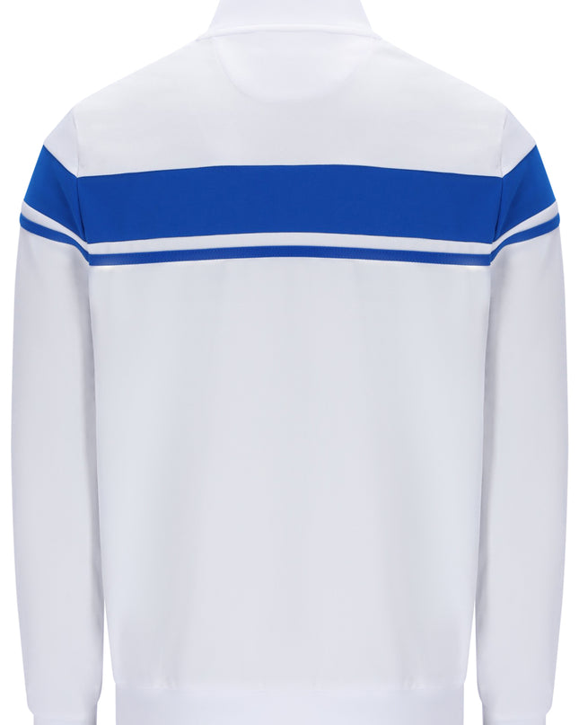 Sergio Tacchini Damarindo Track Top in White/Princess Blue
