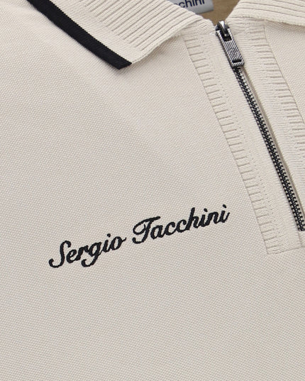 Sergio Tacchini Davide Zip Polo Shirt in Peyote