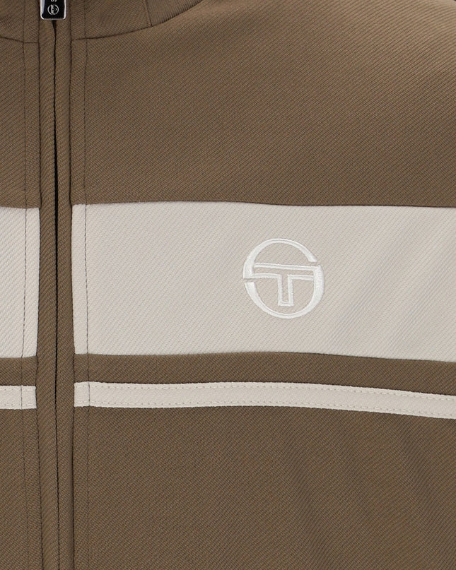 Sergio Tacchini Damarindo Track Top in Shitake/Peyote/Gardeni