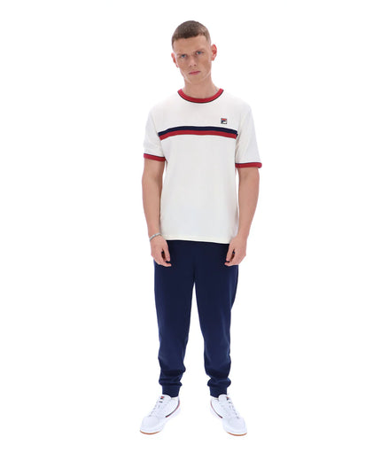 FILA Rosario Tee With Terry Stripes Gardenia/Garnet/Navy - 255