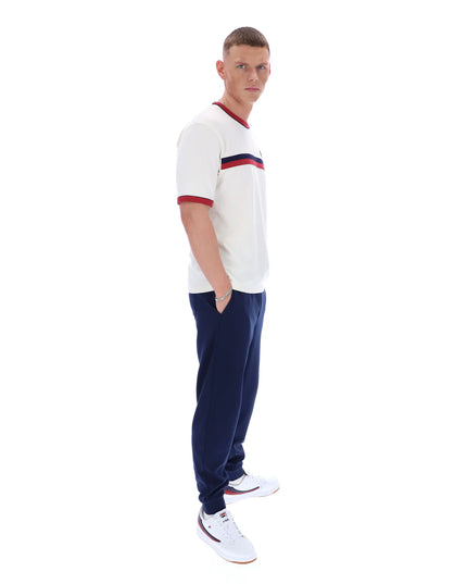 FILA Rosario Tee With Terry Stripes Gardenia/Garnet/Navy - 255