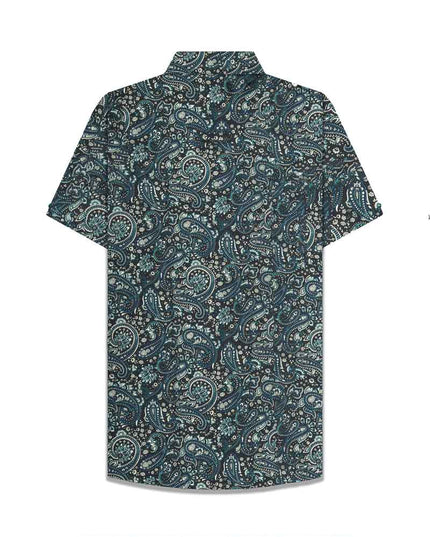 Lambretta SS Paisley Shirt Black/Grey/Blue