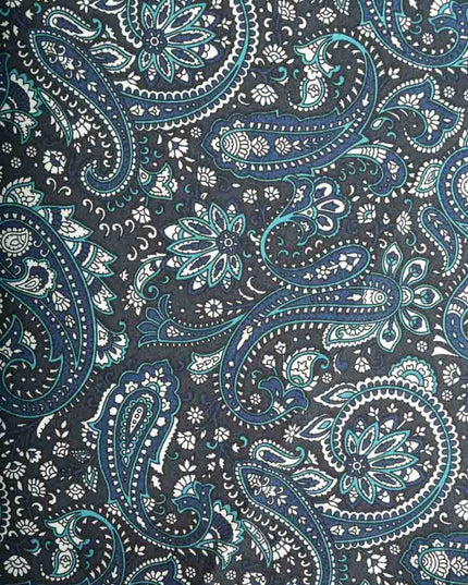 Lambretta SS Paisley Shirt Black/Grey/Blue
