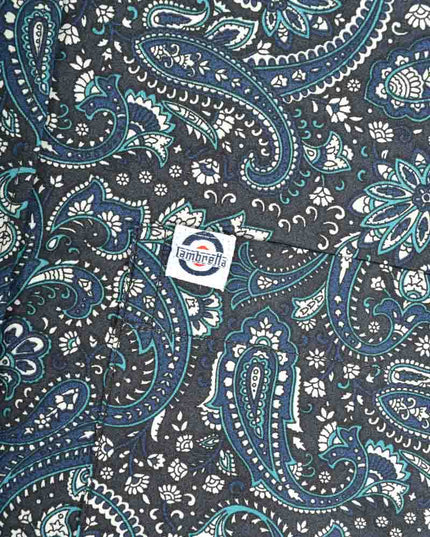 Lambretta SS Paisley Shirt Black/Grey/Blue
