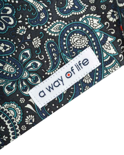Lambretta SS Paisley Shirt Black/Grey/Blue