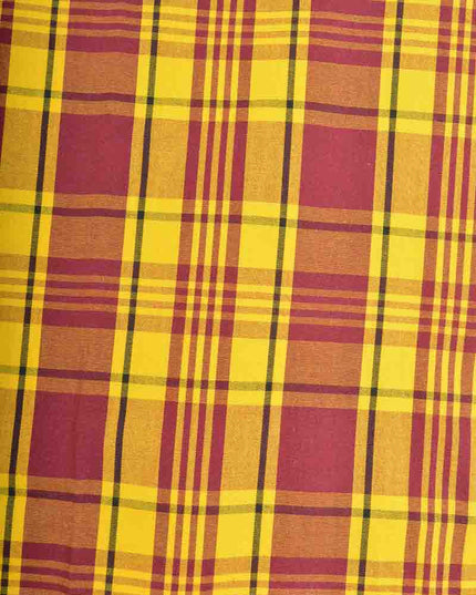 Lambretta SS Check Shirt Burgundy/Gold