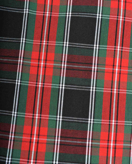 Lambretta SS Check Shirt Black/Red/Green