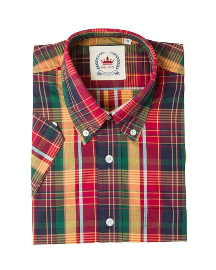 Relco Men's Short Sleeve Check Shirt in Multi