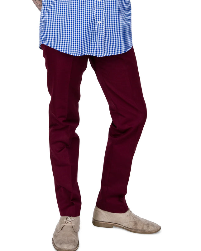 Relco Sta Prest Trousers in Burgundy