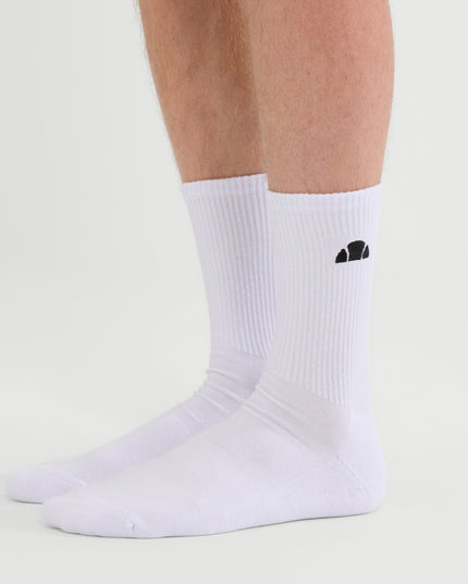 Ellesse Alacre 3-Pack Crew Socks White