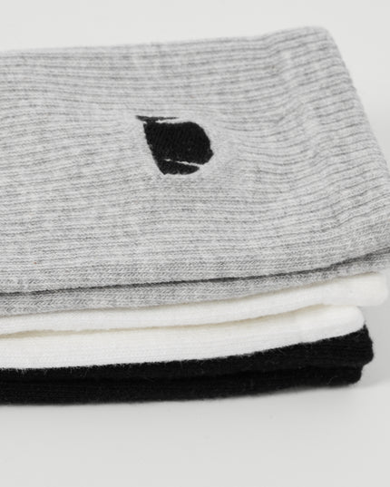 Ellesse Alacre 3-Pack Crew Socks Multi, Black/White/Grey