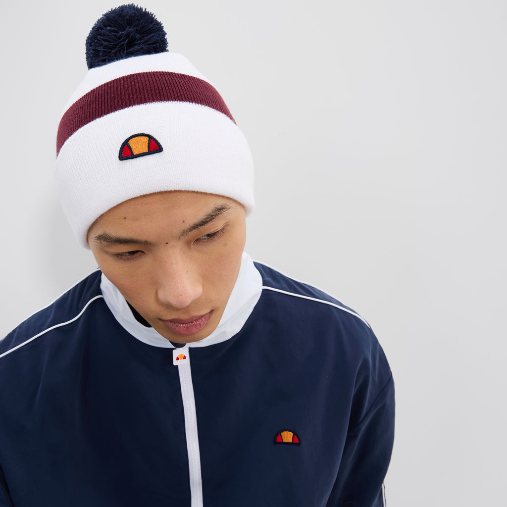 Ellesse Tanvi Pom Pom Beanie Navy/White - Raw Menswear